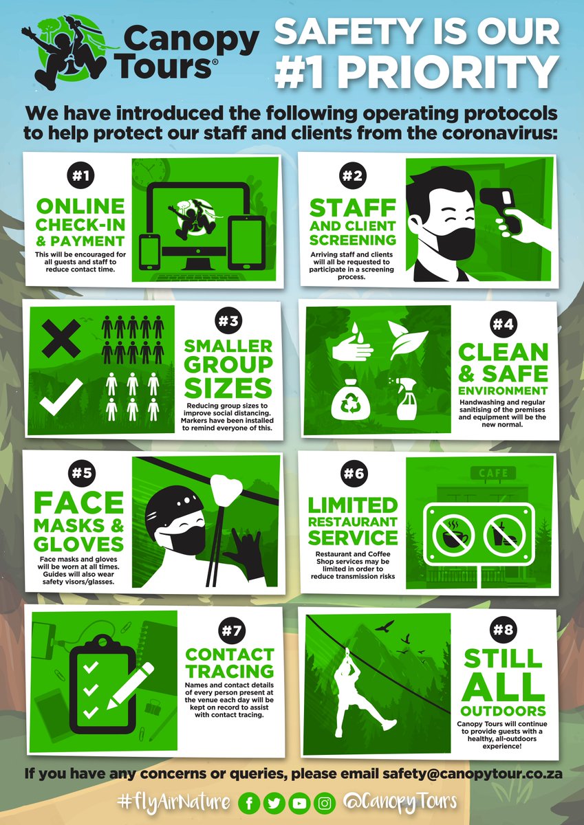 PLEASE NOTE: in light of our President's speech last night, we are open &amp; continue operating normally with our small groups in terms of our enhanced safety procedures. 

You can read about these here: bit.ly/NewSafety 

It's safe to #flyAirNature in the great outdoors!