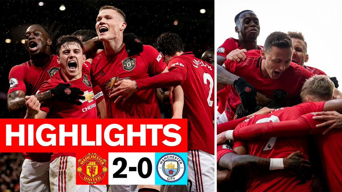 MCTOMINAYYYYYY!!!!!With the help of Anthony Martial and Scott Mctominay's goals, United did the league double over City for the first time in a decade. Sadly, this was the last time fans were allowed at Old Trafford in 2020.