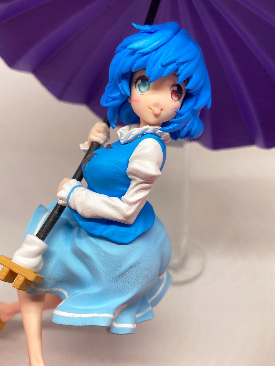 破れ傘の少女 当方作製1点物 完成済みガレージキット ComacCow