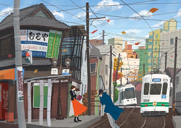 O Xrhsths 小川真二郎 イラストレーター Sto Twitter 木枯らしの街角 熊本市電 新町電停 入母屋屋根の建物は現在綺麗にリノベーションされ ビストロになっています 熊本市 昭和レトロ 路面電車 路面電車のある風景 路面電車の走る街 イラスト O Xrhsths 小川真二郎 イラストレーター Sto Twitter 木枯らしの街角 熊本市電 新町電停 入母屋屋根の建物は現在綺麗にリノベーションされ ビストロになっています 熊本市 昭和レトロ 路面電車 路面電車のある風景 路面電車の走る街 イラスト