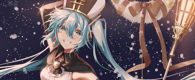 メリークリスマスでした。。!今年もミク描けて幸せ 