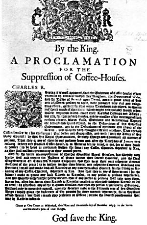 Coffee in history - a threadOn this day in 1675 King Charles II banned coffee houses and the sale of coffee stating that coffeehouses “have produced very evil and dangerous effects,” and were a “disturbance of the peace and quiet realm,”1/ #coffeelover  #coffeeaddict  #Coffee