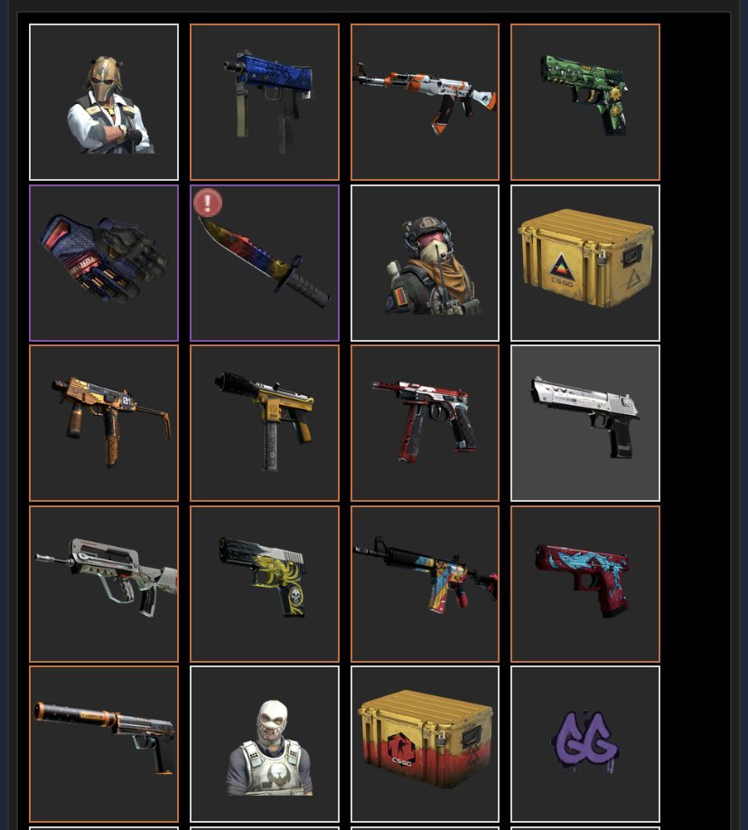 Vendo mi inventario de CSGO a buen precio. Necesito el dinero para temas de salud (no voy a dejar el cs) si me ayudáis con RT eternamente agradecido ❤️
