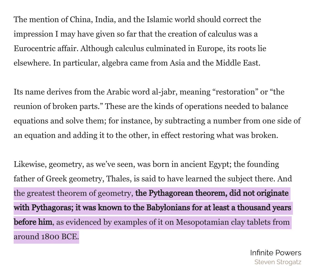 Also, the more I read of history, the more I keep getting surprised by how much the ancient civilisations managed to successfully understand. In the same vein, it's commonly thought that Earth as a sphere is a recent notion. Nope. Greeks figured it out in the 5th century BC.