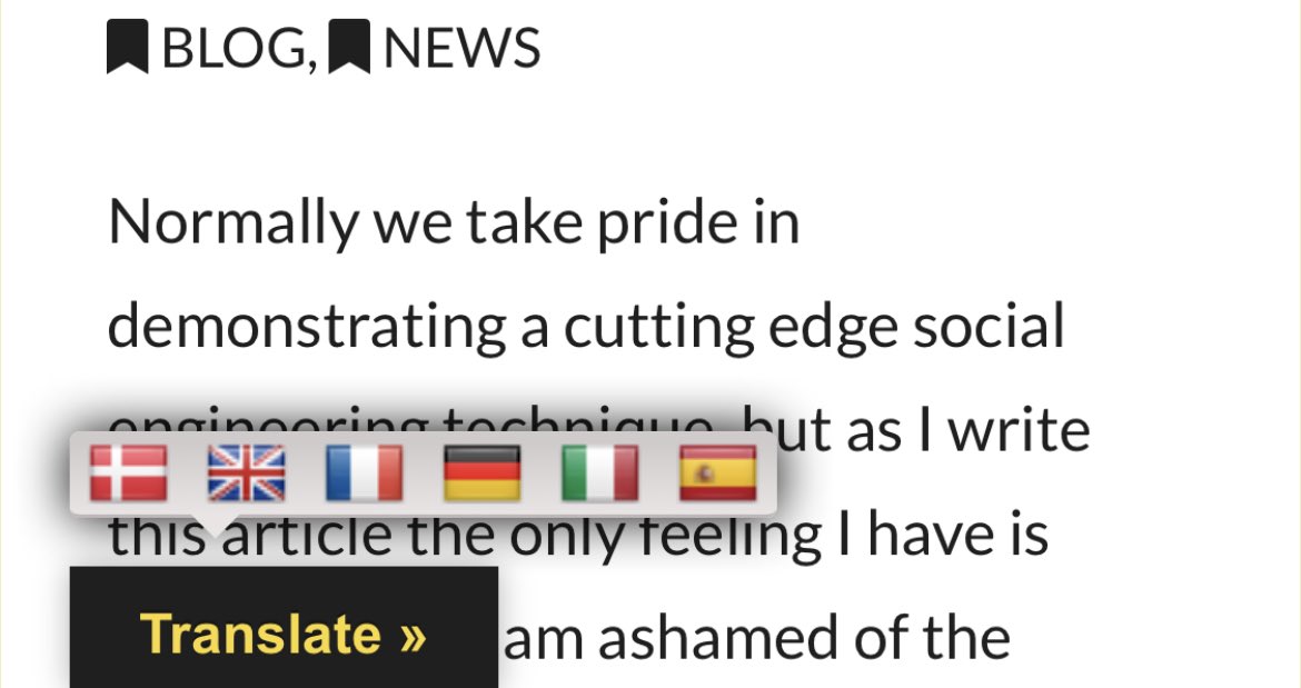 If it makes it easier, blogs can be translated.