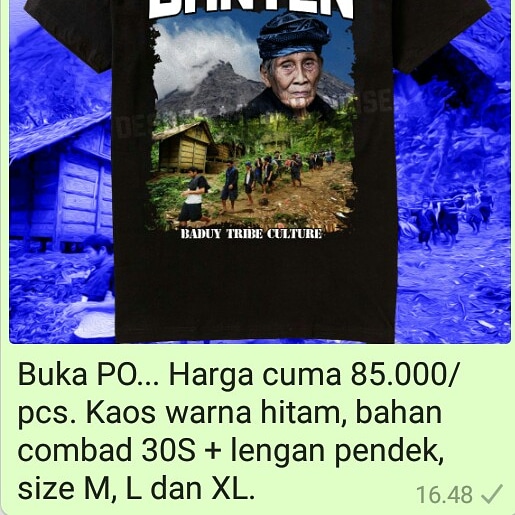 Baduy punya Banten... 
Edisi 2021...

Open order: 087819276155