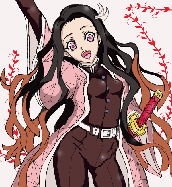 そまそまそままさんがTwitterに投稿した竈門禰豆子(鬼滅の刃)のイラスト。