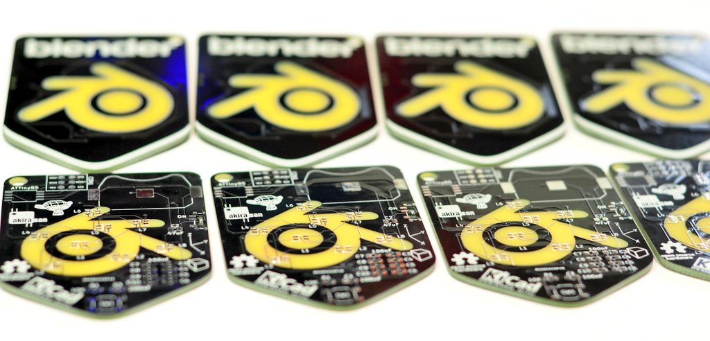 PCBWayOfficial's tweet image. #SharedProject
Are you an enthusiast of Blender (a 3D modeling and design software) and PCBArts？ This is your project！
@akirasan 
-Learn more: bit.ly/3hr8s8M
-
#PCBWay #Blender #PCBArts #KICAD #ATtiny85