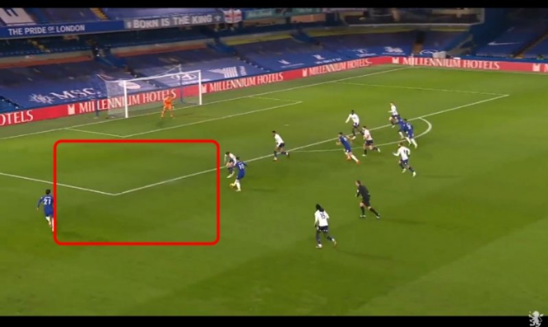 Chelsea goal - Giroud• An excellent pass from Mount through the Villa midfielders.• Giroud plays a one touch flick to Pulisic.• Pulisic takes away the Right Back Matty Cash.• As Bertrand Traore doesn't track back Cash is now in 1V2 position.