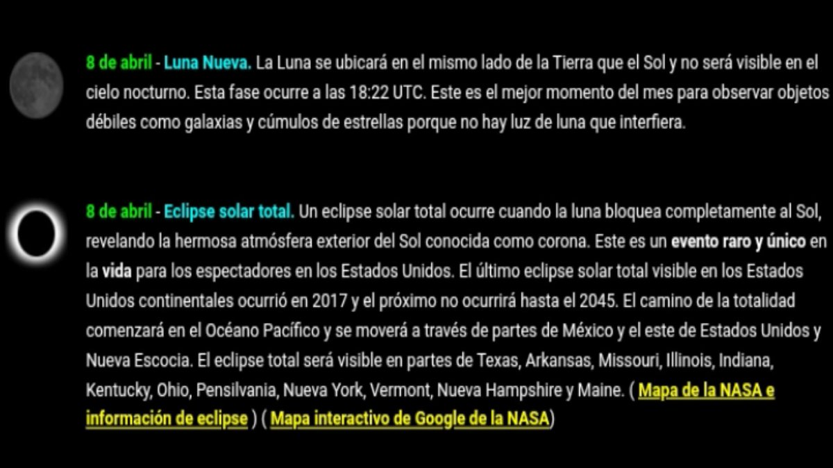 8 de Abril de 2012  EXO debutó como 128 de abril de 2024  Es el 12º Aniversario de EXO y el fin del servicio militar de todo EXO.Y además de eso la NASA informó que en dicha fecha (8 de abril de 2024) será la aparición del próximo eclipse.