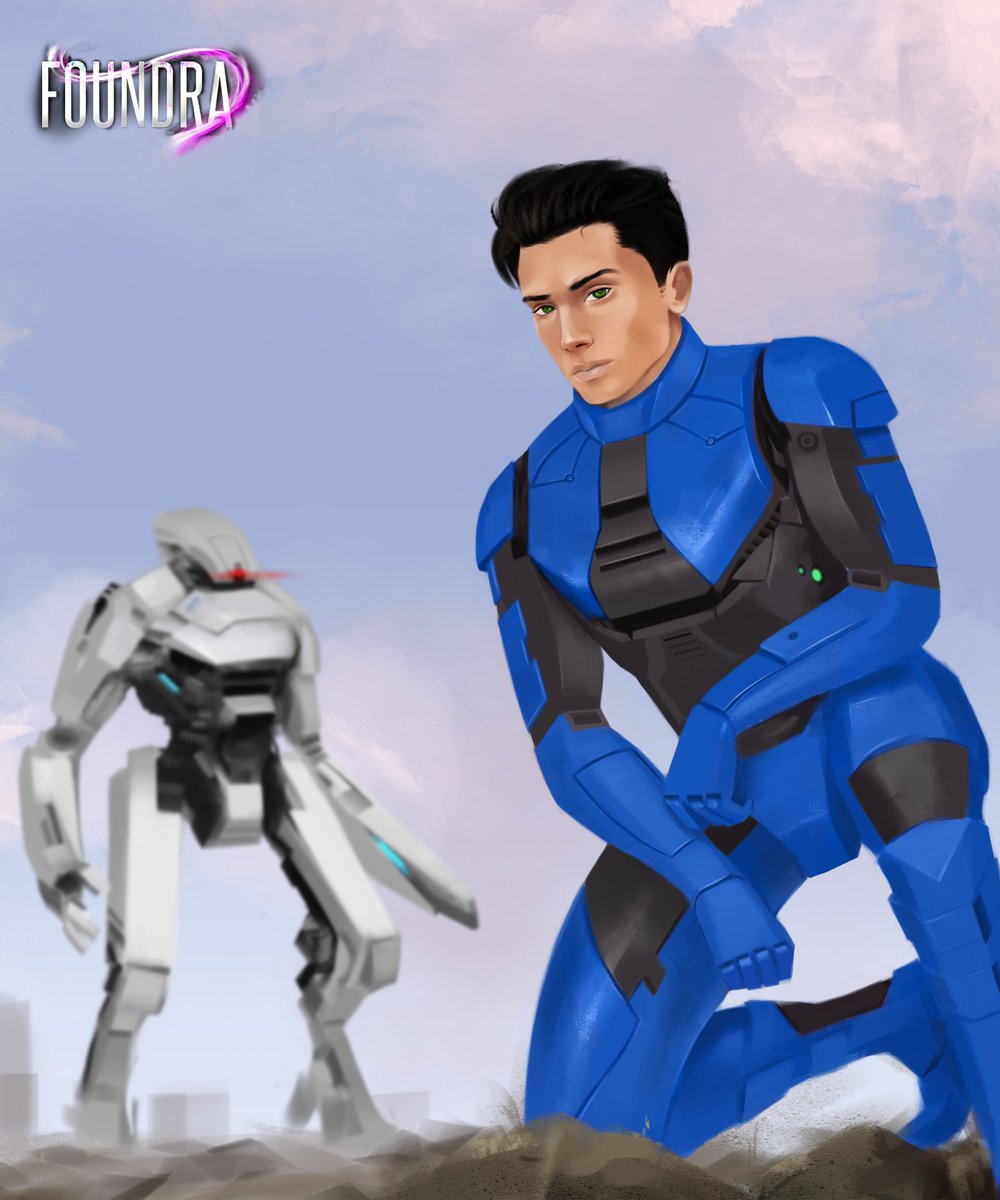 emmanuelarriaga's tweet photo. Next official character art for #foundra is Neven. You can grab this in t-shirt form on amazon https://t.co/E3AGAVakqT #scifi #engineer #mech #conceptart https://t.co/Ztf4leU0Wk