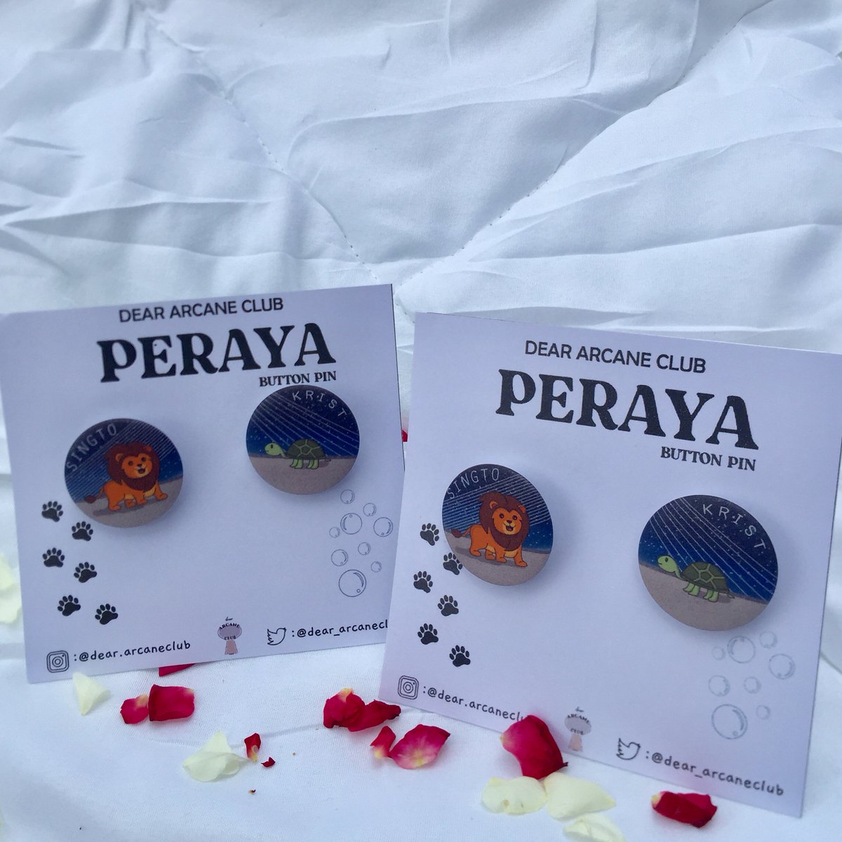 DearArcaneClub's tweet photo. KristSingto &amp; TayNew Button Pins

Take me anywhere where you can pin me with you.

#arts #BL #boyslove #buttonpin #DearArcaneClub #supportsmallbusiness #supportlocal #stationaries #blseries #kristsingto #TayNew https://t.co/0uELU8pmYE