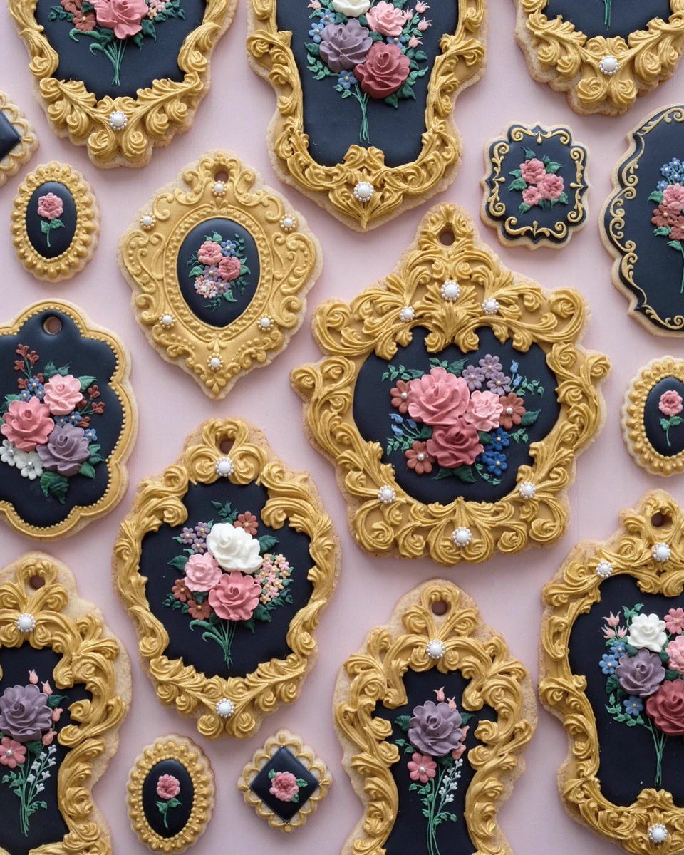 Sweets artistさんが絵画・宝飾品をイメージして作ったクッキーがとてもきれい。