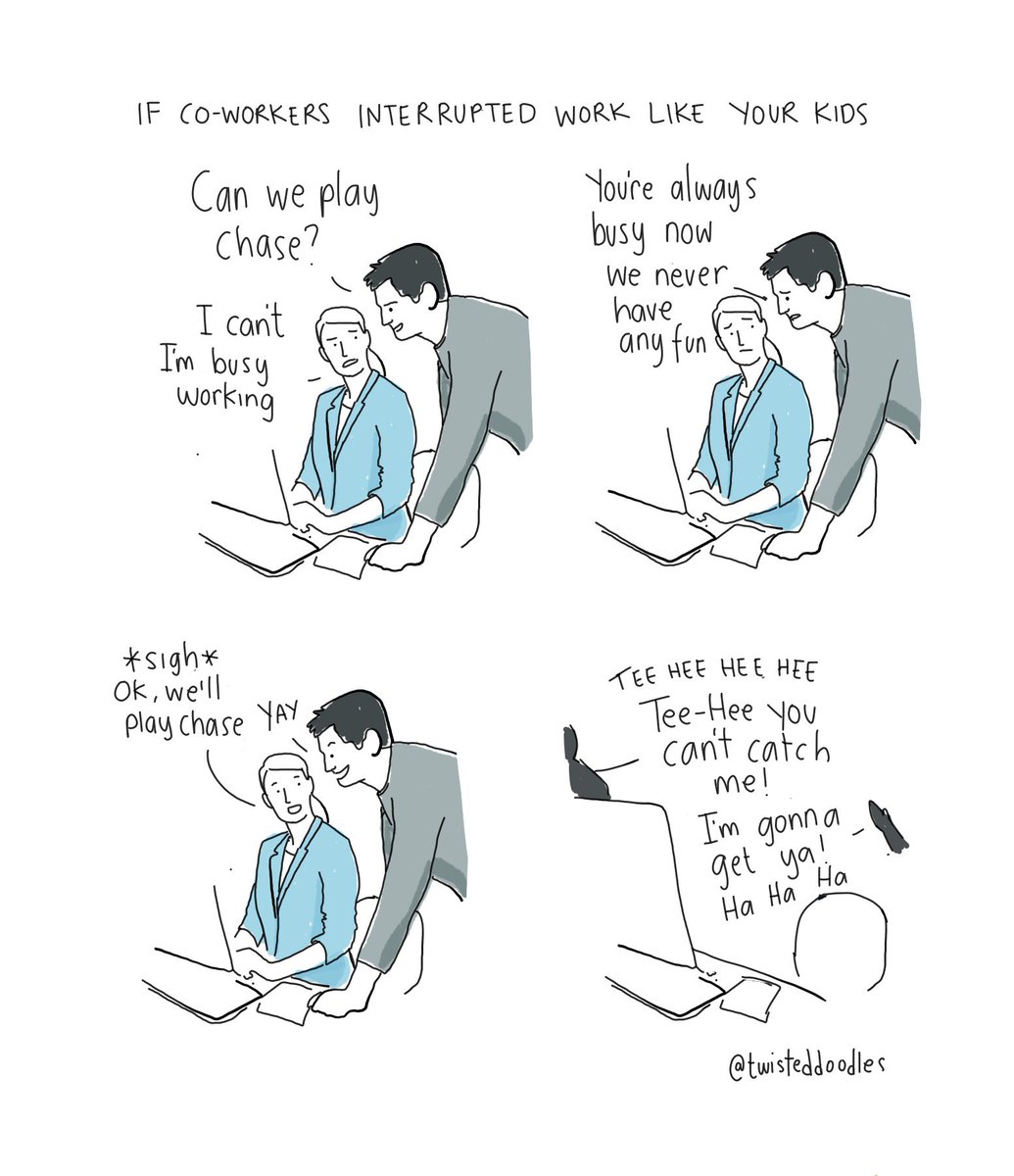 If co-workers interrupted work like your kids series