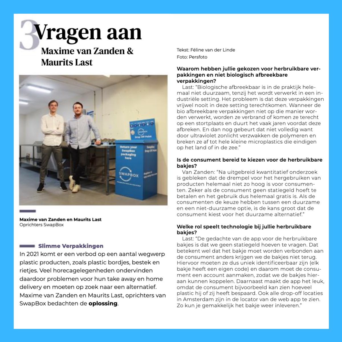 LastMaurits's tweet image. Vandaag met het @FD_Nieuws gedistribueerd, interview over biologisch afbreekbare verpakkingen en waarom wij tegen zijn! @SwapBox_  @kidv_verpakken Meer info: swap-box.com/post/how-susta…