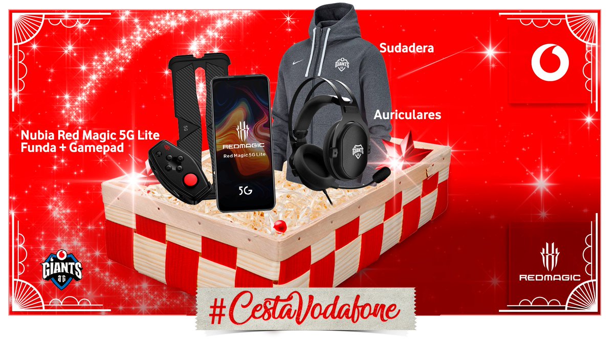 💥 RÁPIDO 💥 Tienes una hora para llevarte la última #CestaVodafone. ¿Quieres un Nubia Red Magic 5G Lite con funda + gamepad y una sudadera + auriculares de Giants?

1⃣ Síguenos
2⃣ Haz RT
3⃣ Tuitea TODO lo que quieras con el hashtag #CestaVodafone

➕ go.vodafone.es/cestavodafone3
