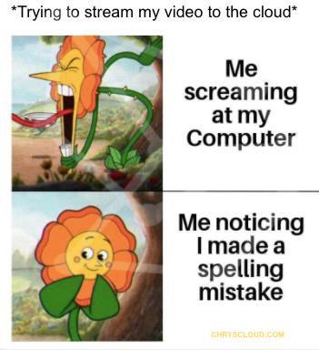 ChrysCloud's tweet photo. 😂  Developer struggles be real! We can't fix your spelling but #ChrysalisCloud makes it easy to get your video to the #cloud: https://t.co/ebCECm1uiA
#mlmemes #aimemes #DEVCommunity #developervibes #aistartups #aws #Coding #AIEthics #videoanalytics #Computervision #EdgeComputing https://t.co/wfi73HkLQr