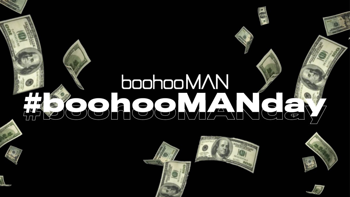 🤑💰 12:00 GIVEAWAY 🤑💰

We're giving away a $100 boohooMAN voucher every 30 MINS until 6pm GMT.

⏰ Set your alarms.

WANT TO #WIN ?
TO ENTER:

🤑 Retweet This Tweet
🤑 Reply with #boohooMANday

Let the games begin! 👇