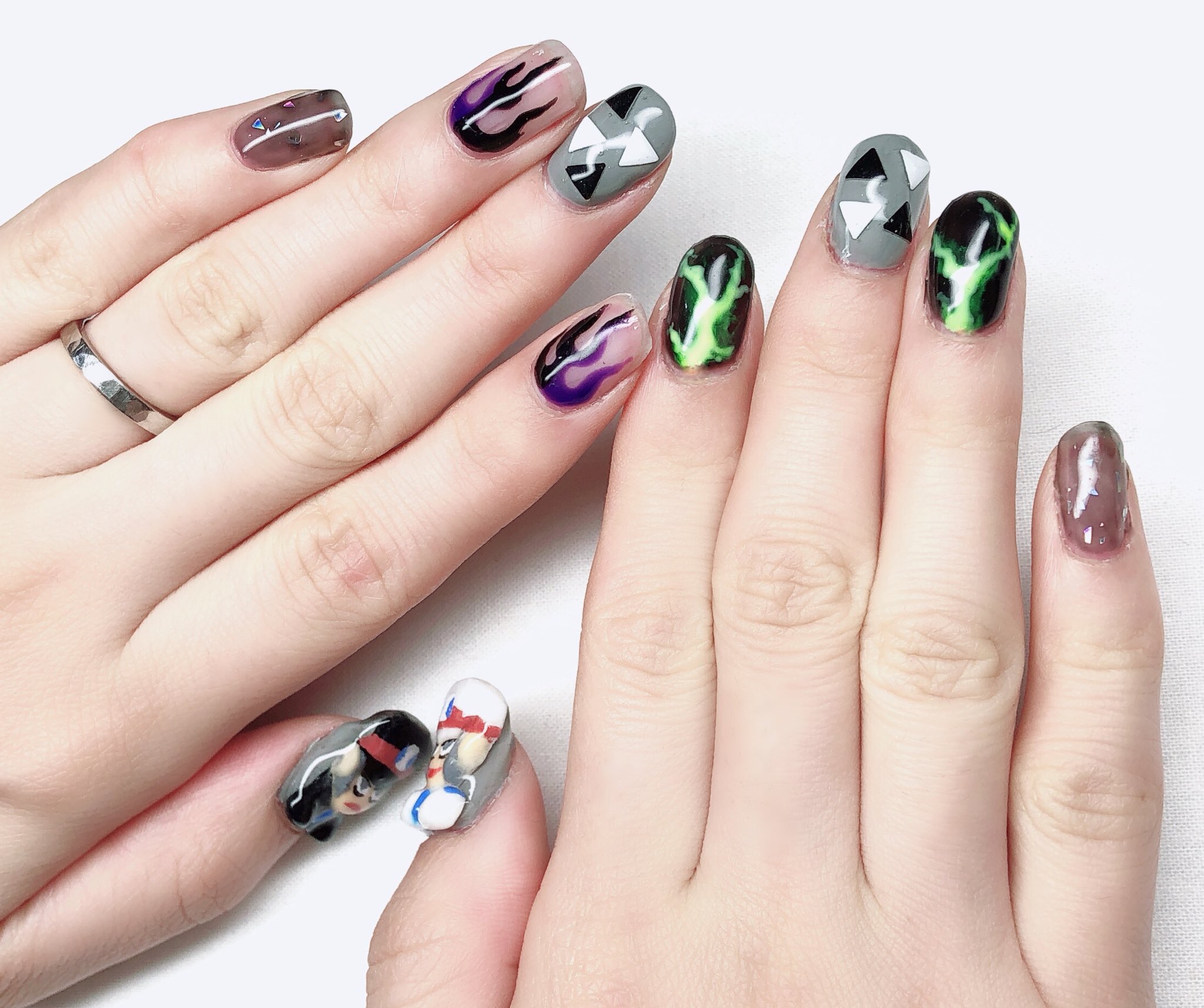 ゆり わいわいず サブマスぬいネイルにしました 色々ひどいけど 3dはかなり臭いので風呂でやったんだけどむにゅいたら家ではやっぱ無理があるなーと思った T Co Cjspbt7bdt Twitter