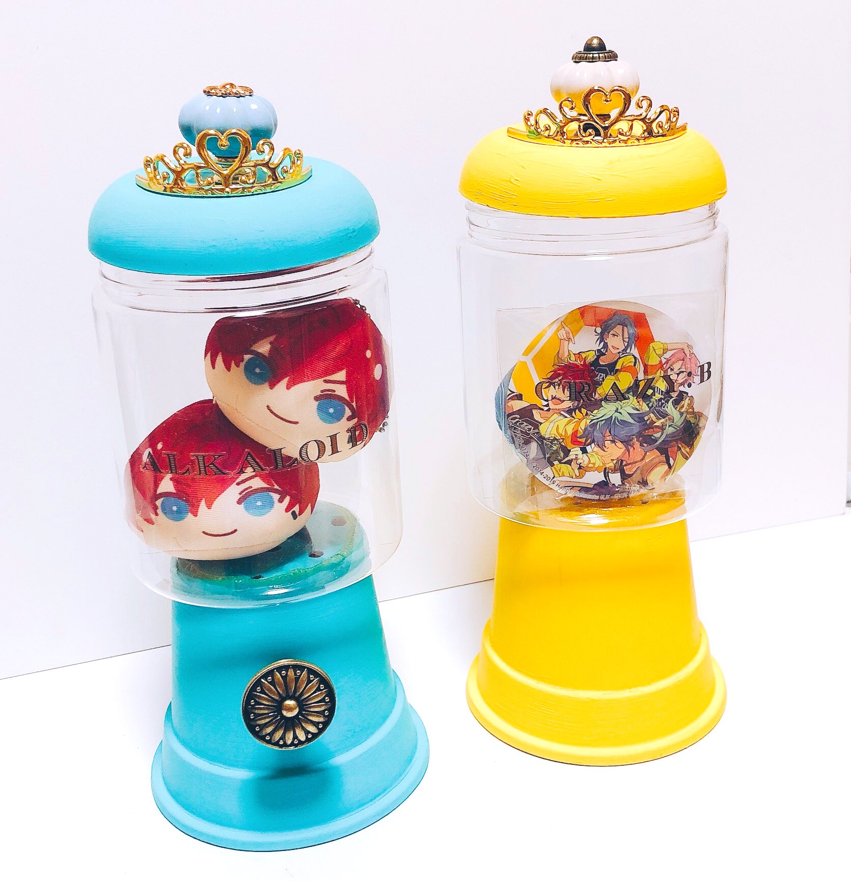 おこめ キャンディポット 100均 等でネット検索すると作り方が沢山でてきます ターコイズブルーの絵の具が高かったことを抜くと一つ500円かかってないくらいで作り方も非常に簡単なのでおススメです Twitter