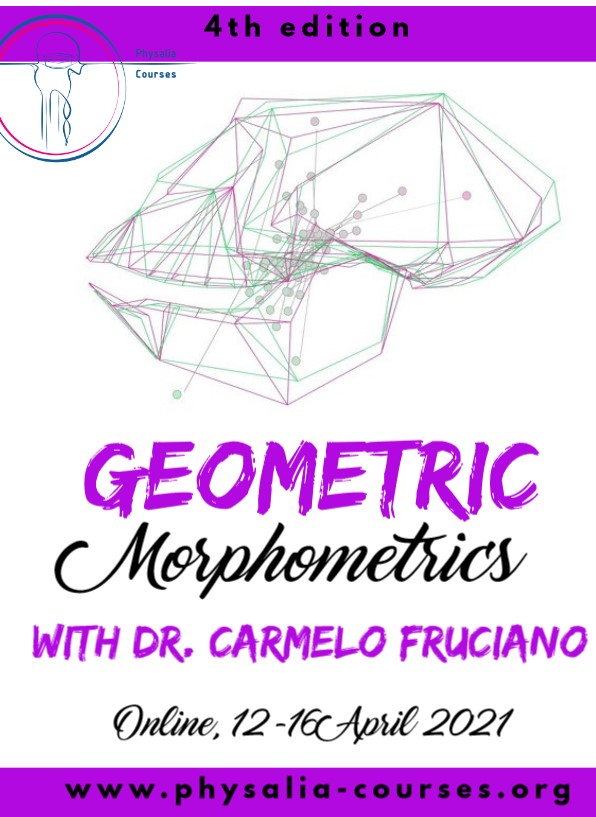 Physacourses's tweet image. 4th edition of the #GeometricMorphometrics course with @CarmeloFruciano! 

The course will be held online in April (12th-16th)

Course website: physalia-courses.org/courses-worksh…

#morphometrics #RStats