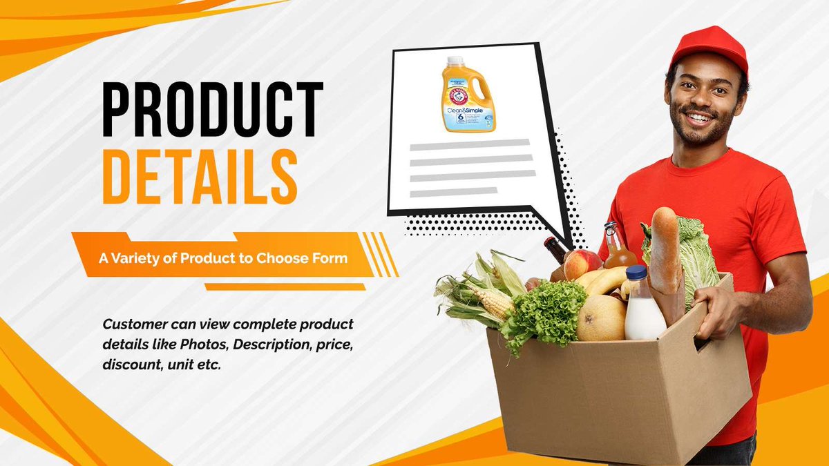 GroserLocal's tweet image. Product Details:- A Variety of product to choose form customer can view complete product details like photos, Description price, discount, coupon, unit etc. 
Connect @GroserLocal 
Visit: groserapp.com 
send the query hello@groserapp.com
 
#grocery #onlinestore #delivery