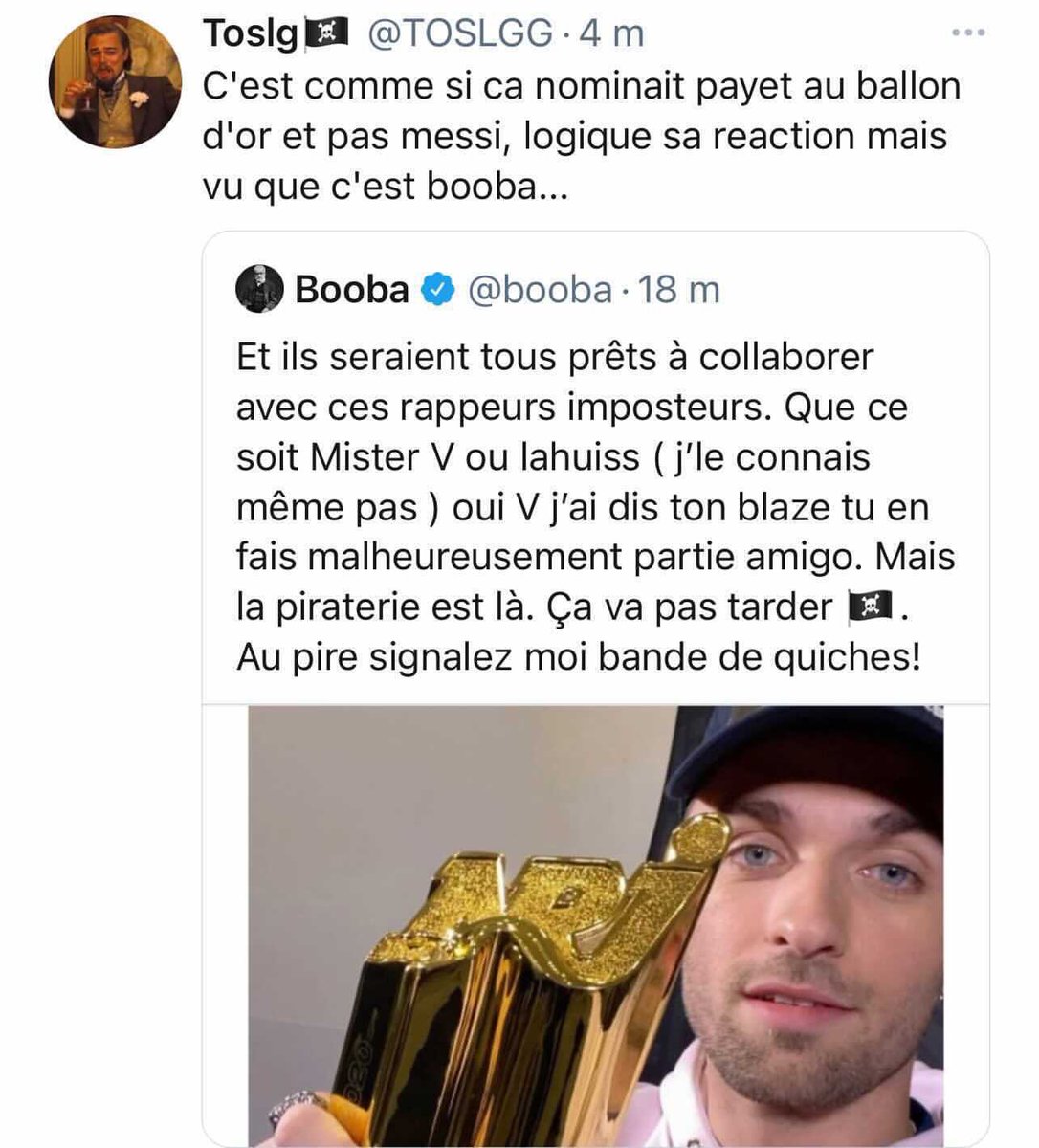 booba's tweet image. Mais vu que c’est Booba... 🙌🏾🏴‍☠️🦅