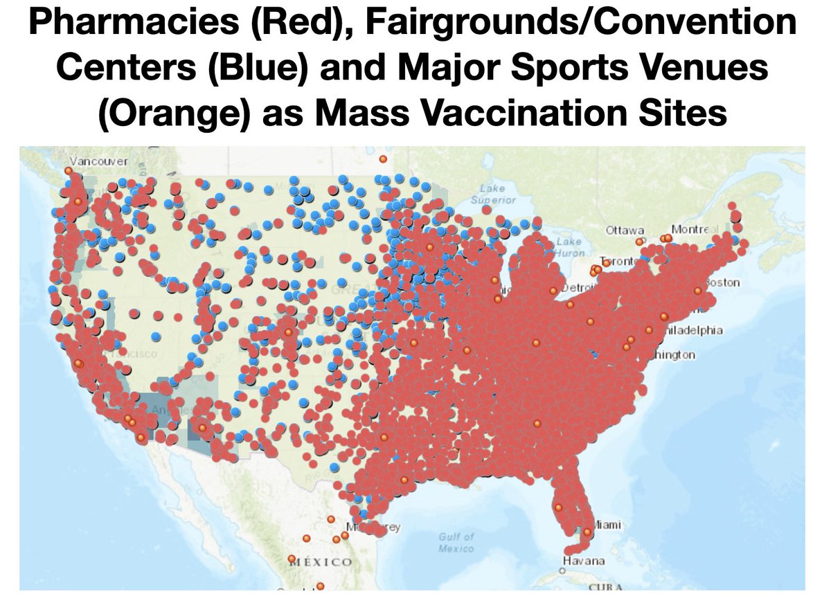 Vaccines don't save lives, vaccinations do. The Trump administration's plan to get vaccines in to the arms of Americans has largely failed, with now only 28.4% of the distributed doses administered. Here I propose my vaccination plan, leveraging key locations for vaccination.