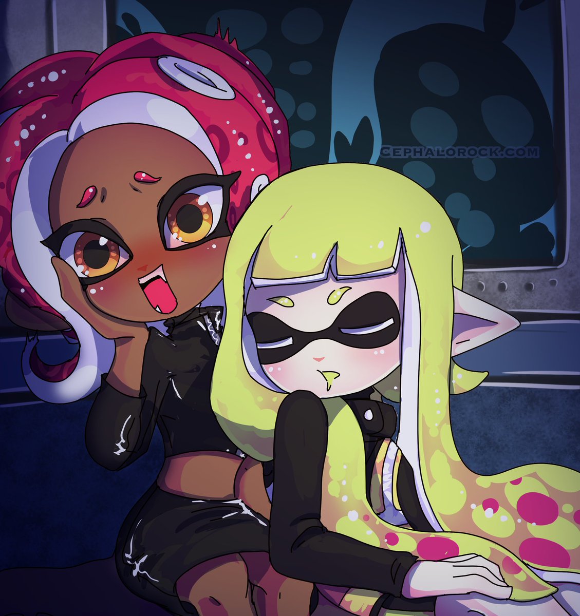 They on missions and 3 accidentally falls asleep on 8 -#splatoon.