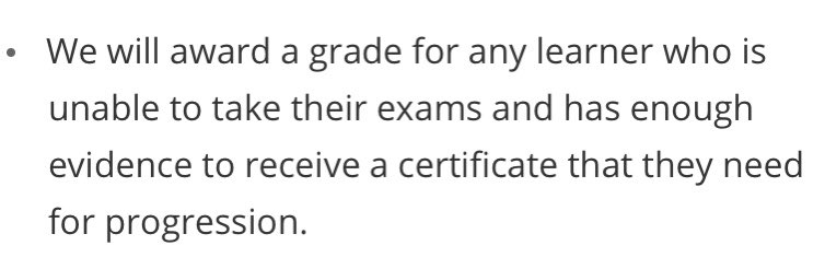 wreynalds's tweet photo. Update: @PearsonEdexcel confirm that no one will be disadvantaged if they are unable to take their #Januaryexams #BTEC #VTQ #DfE https://t.co/LSOAz1RX9J https://t.co/0A8ZwGxl8T