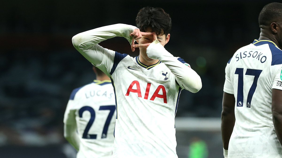 SpursOfficial's tweet photo. Trademark. 

⚪️ #THFC 2-0 #BFC ⚫️ https://t.co/6X6ejxoqj5
