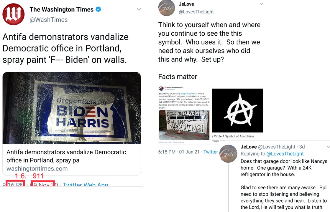 Going to try and post in a way so you can see what I see. Back to prior comms from Nov. The vandalization & the info about plans to infiltrate.Why are they showing vandalization again now. Markers Matter. Past proves future.Pay attn to numbers https://twitter.com/LovesTheLight/status/1296636322732531714?s=20