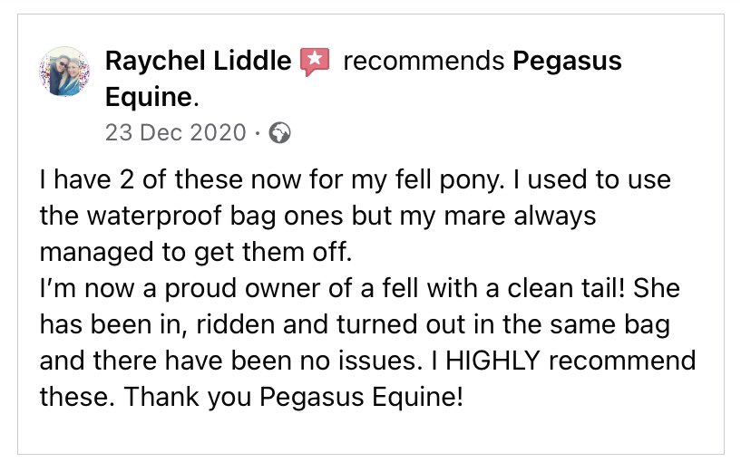 Thanks for your lovely #review Raychel 😊
#recommended #horse #horses #equine #equestrian #horsegift #horsegifts #horseaccessories #horseaccessory #equineaccessories #equineaccessory #tailbag #horsetailbag #tailguard #horsetailguard #unicorn #unicorns #handmade #derby #derbyshire