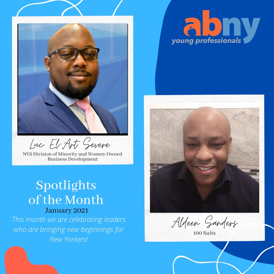 ABetterNY's tweet photo. Congratulations to our January Spotlights, @LSevere, VP Business Development, NYS Division of Minority and Women-Owned Business Development and Aldeen Sanders, Team Supervisor, 100Suits,  who are working to provide new beginnings for New Yorkers. 🧡💙 https://t.co/pLSdMJXDJp https://t.co/mdsiEhLxYh