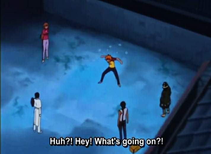 In the anime Ichigo goes alone to the store in Urahara and that's where he meets Orihime and the others.