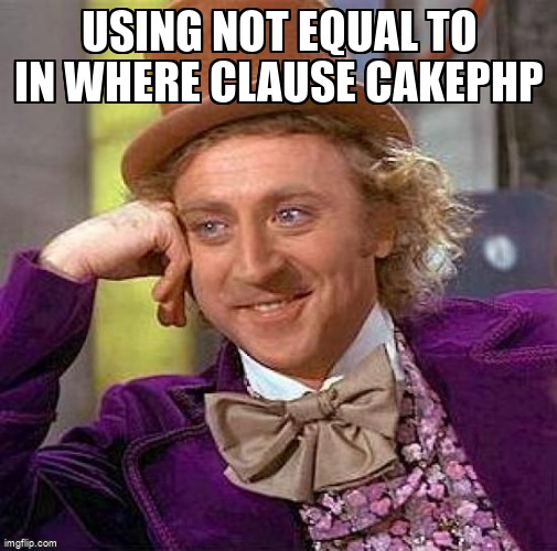 overflow_meme's tweet image. Using not equal to in where clause cakephp stackoverflow.com/questions/6558… #cakephp #cakephp4x