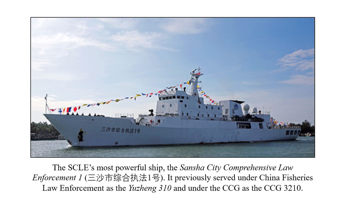 (6/) For example, the city established a new maritime law enforcement force, Sansha Comprehensive Law Enforcement (SCLE), to enforce local policies and to assert China’s maritime claims in coordination with the China Coast Guard (CCG).