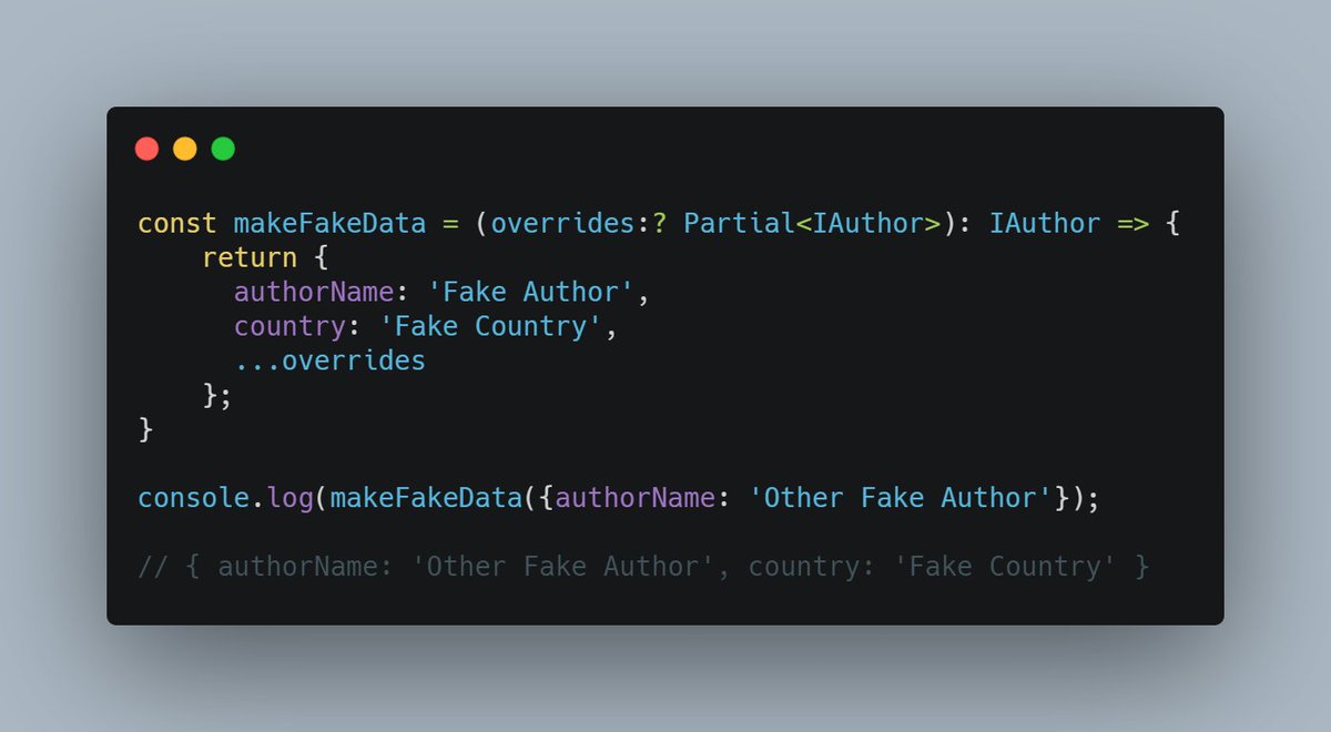 _cblaine_'s tweet image. H/T to @shai_reznik for sharing this handy pattern for mocking data in #angular11 #UnitTesting

Created with @carbon_app