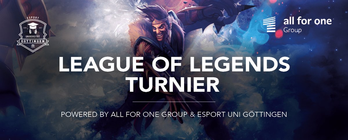 Registriert euch heute noch bei unserem Schüler- und Studenten-Turnier, das wir in Kooperation mit <a href="/esugesports/">Esport Union Göttingen</a> veranstalten!

Neben RP &amp; Coaching gibt es auch Sachpreise in Höhe von 750€ zu gewinnen!!

Weiter Infos auf:
toornament.com/de/tournaments…

#LeagueofLegends #Uniliga #A41G