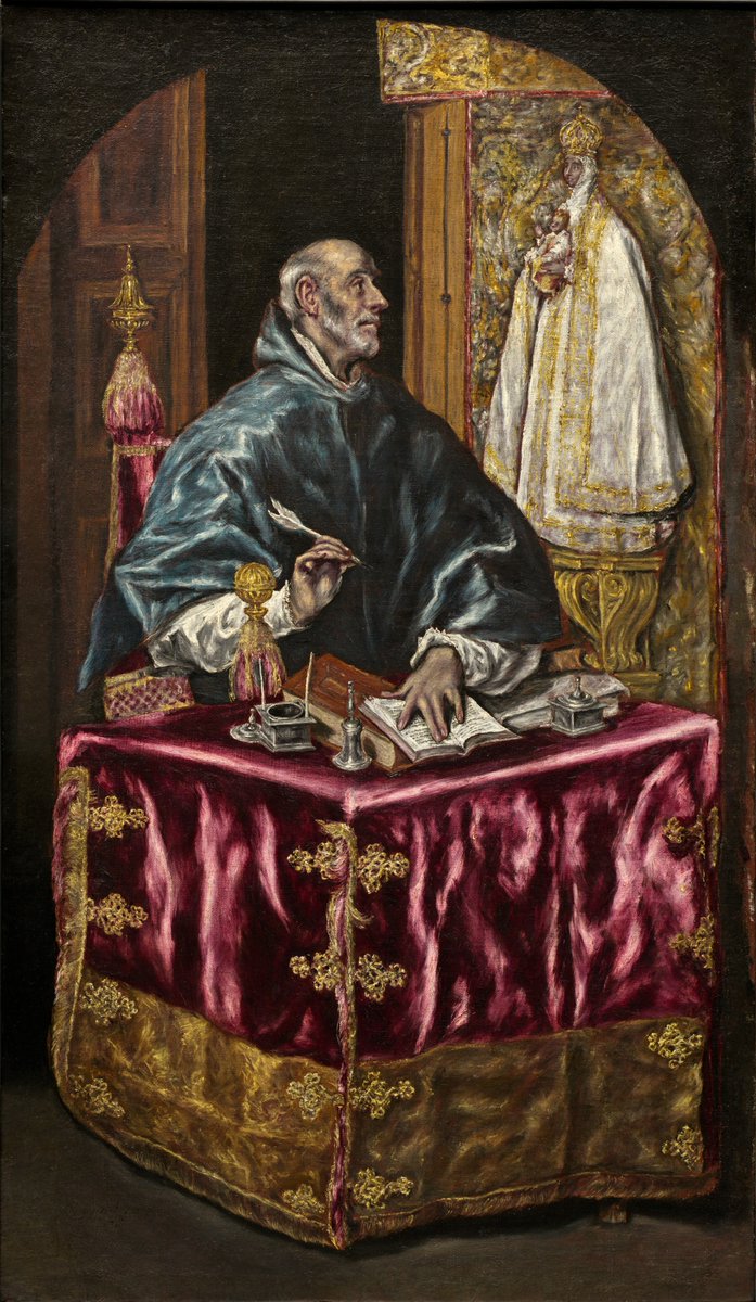2/ Some critics saw El Greco as mad, but several 19th century artists heralded his work as that of a genius. “Greco’s merit is that he was two centuries ahead of his time” said Mary Cassatt. Degas owned the St. Dominic, along with St. Ildefonso, which is now at the  @ngadc.