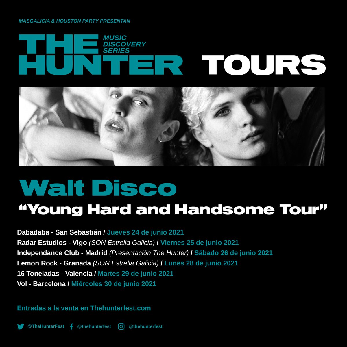 Houston Party (@houston_party) on Twitter photo <a href="/waltdisco/">WALT DISCO</a> pasan su gira a junio. El motivo, el covid-19, inevitablemente. Las entradas ya adquiridas siguen siendo válidas, que conformarán la primera gira de <a href="/TheHunterFest/">The Hunter fest</a> , escaparate de artistas emergentes que han creado conjuntamente <a href="/masgalicia/">MASGALICIA</a> y <a href="/Houston_Party/">Houston Party</a> <a href="/waltdisco/">WALT DISCO</a> pasan su gira a junio. El motivo, el covid-19, inevitablemente. Las entradas ya adquiridas siguen siendo válidas, que conformarán la primera gira de <a href="/TheHunterFest/">The Hunter fest</a> , escaparate de artistas emergentes que han creado conjuntamente <a href="/masgalicia/">MASGALICIA</a> y <a href="/Houston_Party/">Houston Party</a>