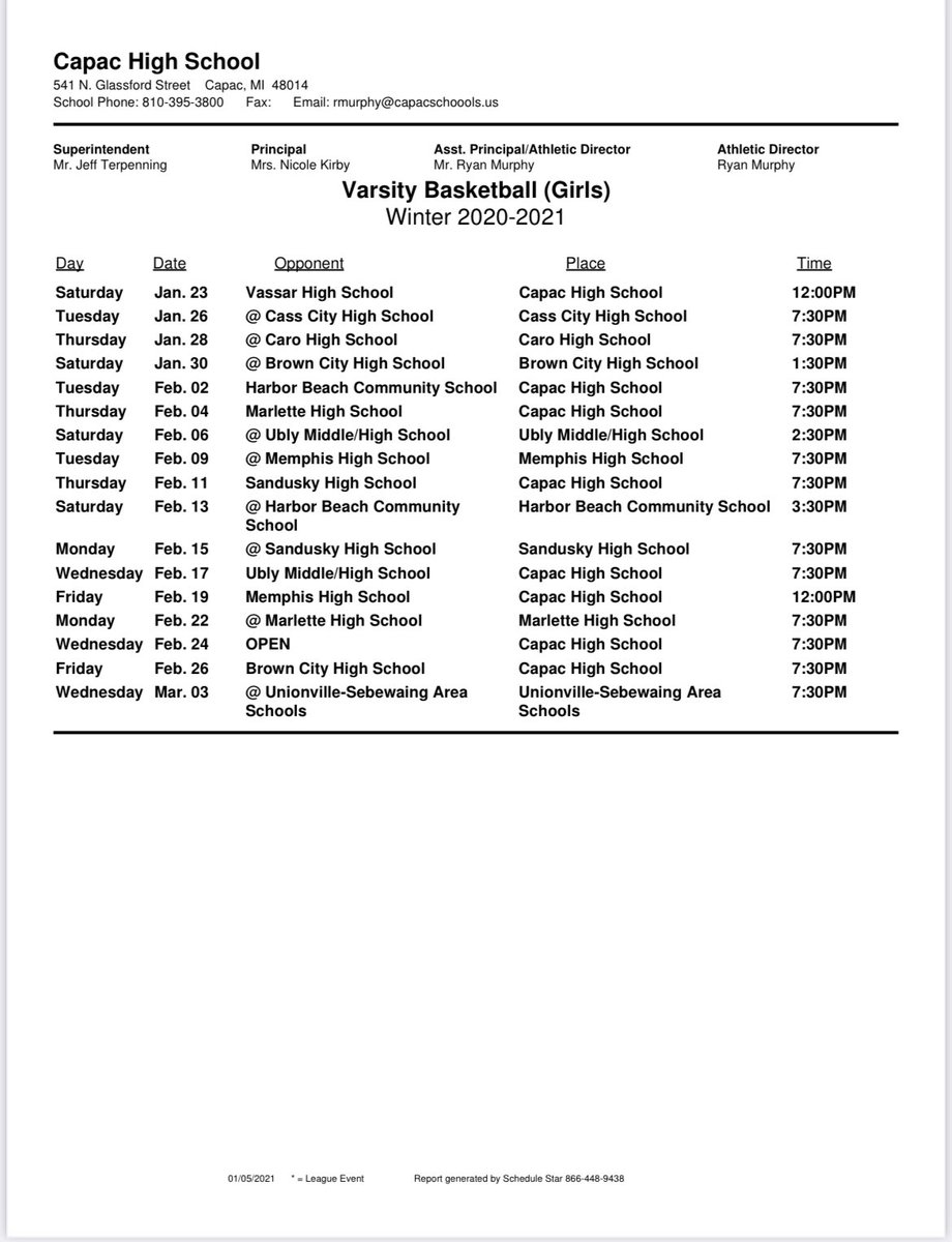 CapacLady's tweet photo. The time has FINALLY come! We are resuming practices Saturday January 16th, 10am at the High School Gym! Our game schedule is attached! 🏀💙💛 https://t.co/7Xi5AApYOm