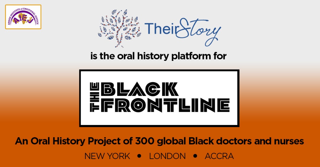 Honored to support @theaiej1 and @COVIDBLK as their oral history platform for THE BLACK FRONTLINE Oral History Project. Gathering and engaging with the stories of 300 Black doctors and nurses across 3 cities, 3 continents. #TheBlackFrontline #EmotionalJustice #COVIDBlack