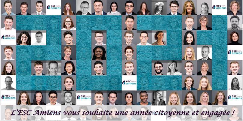 EscAmiens's tweet photo. Toute l’équipe de l’ESC Amiens et ses étudiants vous souhaitent une bonne et heureuse année 2021. https://t.co/o5hdxaFb18