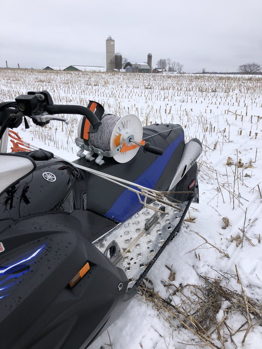 Winter corn stalk grazing - keeping the job fun!