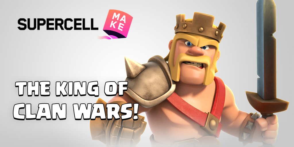 There's still time to submit your Barbarian King skin concept to Supercell Make! The theme is all about Clans and Clan Wars: reimagine the King raging into battle wearing the colors and Shield of his Clan! 

Submit, vote, or share 🤗 👉 make.supercell.com/en/campaign/848