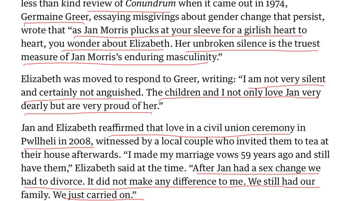 Germaine Greer is cast as “unkind” in reflecting on the consequences for Elizabeth. However here is one of the few comments, in reply, from Elizabeth, which are in the public domain.