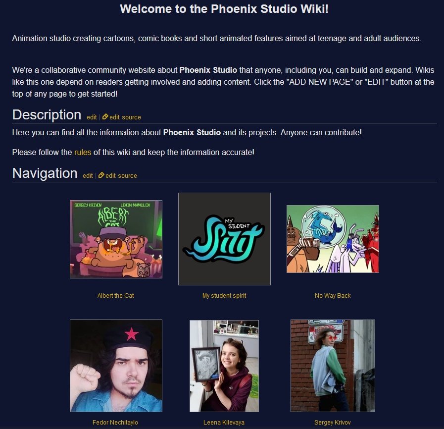 Studio__Phoenix's tweet photo. FRIENDS! We have recently set up a #wiki page for our studio! 😊 Follow and add to it in any way you can, be it providing verified information, or helping us out with formatting and web design! 💚
Help us build a community 🌍
#teamphoenix #PhoenixAnimation #wikia #fandom https://t.co/V9nAMuMvf5