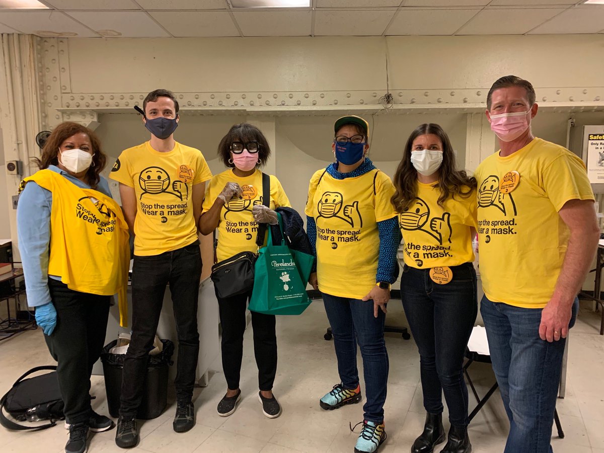 4- In July we launched the Mask Force, volunteer teams that hand out masks to anyone who needs one. We’ve handed out 400,000 masks to date.  In November, Mask Force went regional!  @PATHTrain,  @NJTransit,  @Amtrak, and  @SEPTA have mask forces of their own.