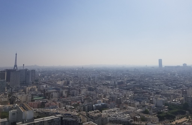 Carl discovered that a less intensive method of calibrating is actually just as good, if not better, than other methods. This can reduce the overall cost of deploying low-cost sensors. (Photo: Carl in an observation balloon deploying air quality sensors in Paris, France). 5/8